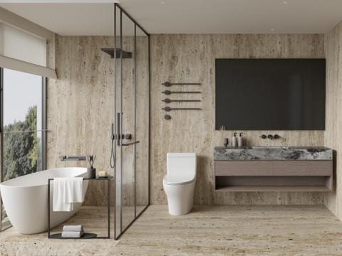  现代卫生间3d模型 