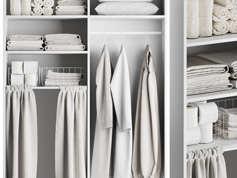  现代浴室用品套装3d模型 