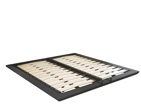  现代床架 意式极简床架 铁架床 悬浮床 双人床 轻奢床 排骨3d模型 