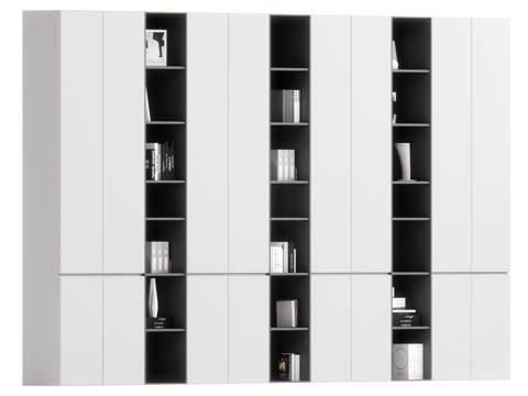 现代书柜su模型