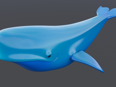 海洋中的大鲸鱼su模型