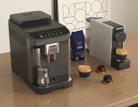 现代咖啡机组合 咖啡豆 咖啡杯su模型