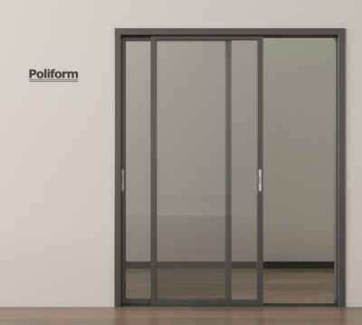 现代简约推拉门 玻璃推拉门su模型