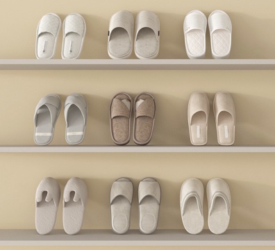 现代鞋子 拖鞋su模型