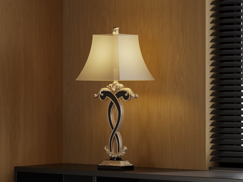 美式台灯su模型