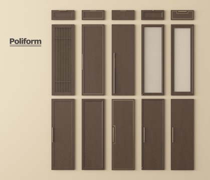 意式柜门 门板 衣柜门 鞋柜门su模型