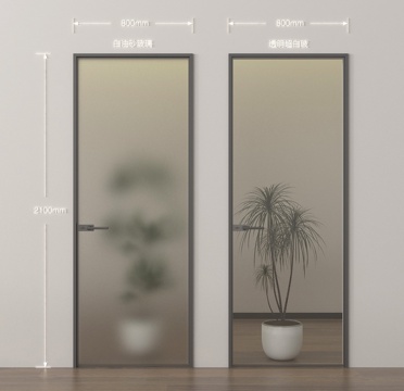 现代玻璃门 单开玻璃门 长虹玻璃门 浴室门su模型