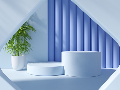 电商场景 产品场景 电商展台 店商背景 产品展台 静物展台su模型