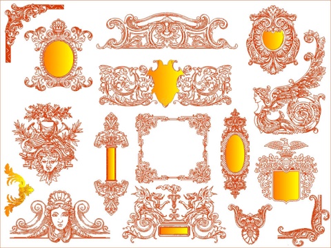 欧式雕花cad施工图