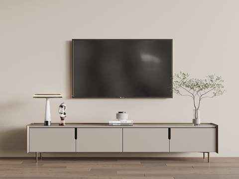 现代简约电视柜su模型