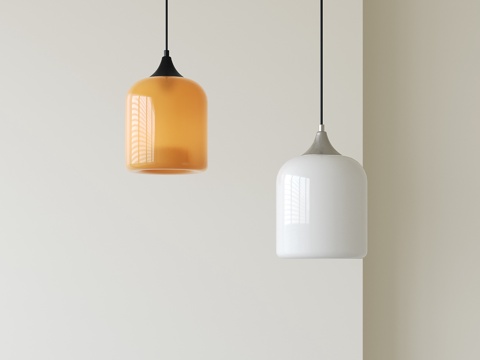 现代中古小吊灯su模型