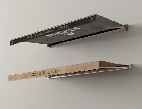 现代遮阳棚 雨棚 伸缩棚su模型