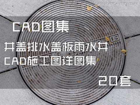  井盖排水盖板雨水井CAD施工图详图集 20套cad施工图 