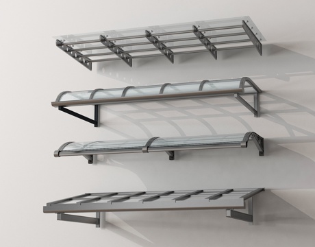 现代雨棚 玻璃雨棚 玻璃遮阳棚 雨搭 遮雨棚 户外雨棚su模型