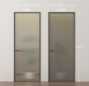 现代玻璃门 单开玻璃门 长虹玻璃门 浴室门su模型