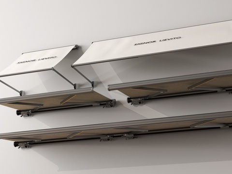 现代遮阳棚 伸缩遮雨棚 户外遮阳棚su模型