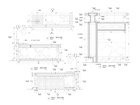 接待台大样图cad施工图