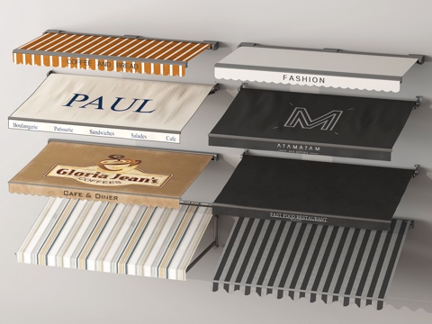  现代遮阳棚 伸缩遮雨棚 户外遮阳棚3d模型 