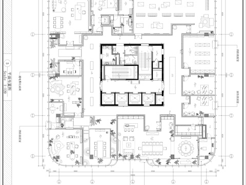 办公空间写字楼cad施工图