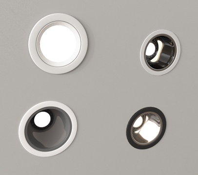 现代筒灯射灯 内嵌式筒灯射灯su模型