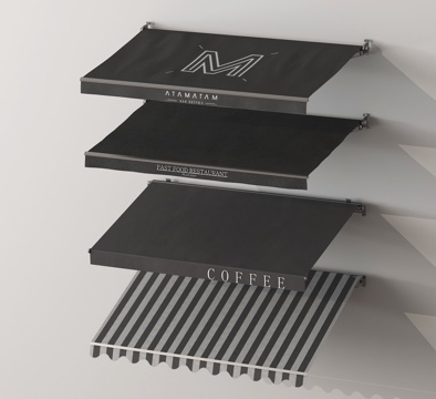  现代遮阳棚 伸缩遮雨棚 户外遮阳棚3d模型 