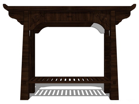 实木案台 案台 端景案台 新中式案台su模型