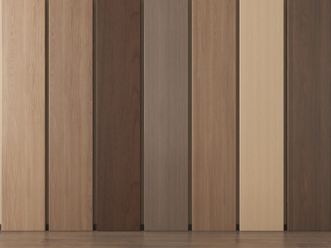现代护墙板 木饰面护墙板 木饰面背景墙su模型