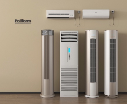 现代空调 立式空调 壁挂式空调su模型