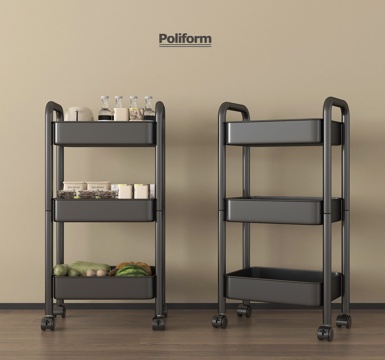 现代小推车 置物架su模型