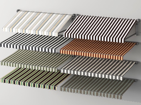  现代遮阳棚 伸缩遮雨棚 户外遮阳棚3d模型 