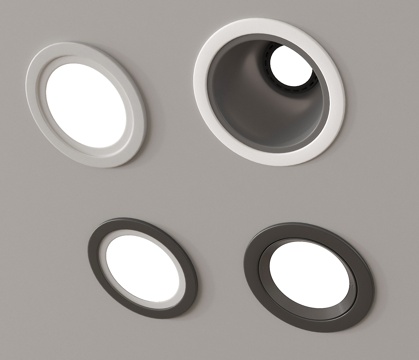 现代筒灯射灯 内嵌式筒灯射灯su模型