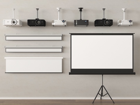 数码器材 投影仪 投影设备 投影幕布su模型