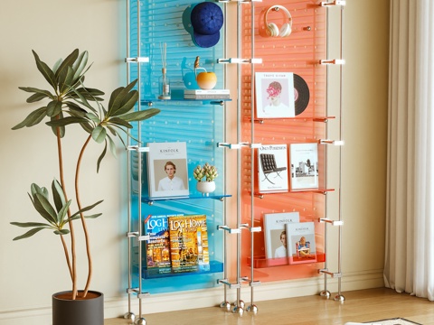  置物架 书架 墙饰 装饰品 多巴胺3d模型 