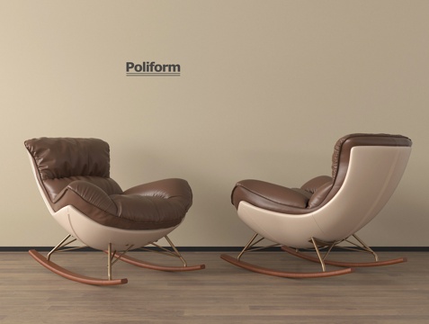 现代摇椅 单人摇摇椅 休闲椅 蛋壳椅su模型