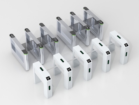 现代闸机 门禁机 闸门 感应门su模型