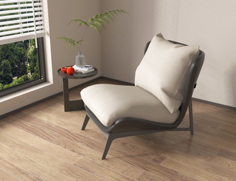 现代休闲椅 沙发椅 单椅 边几su模型