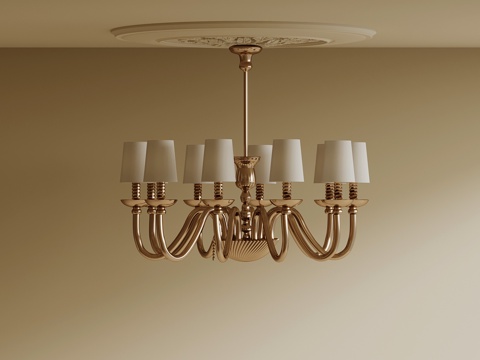 法式吊灯su模型