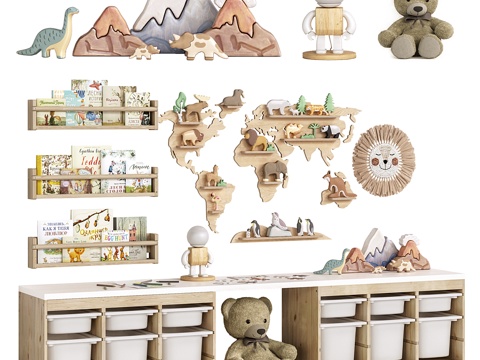  现代儿童陈设饰品 儿童玩具3d模型 