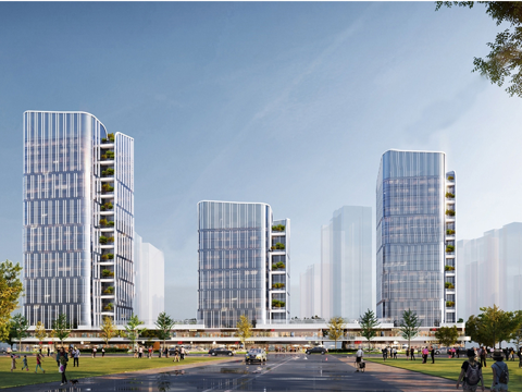 现代高层办公楼 高层酒店su模型