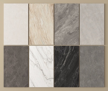 现代大理石 大理石护墙板 石材 墙饰板su模型