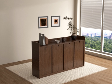 中古玄关鞋柜 木材 矮柜su模型