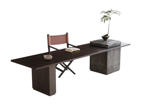 现代书桌椅su模型