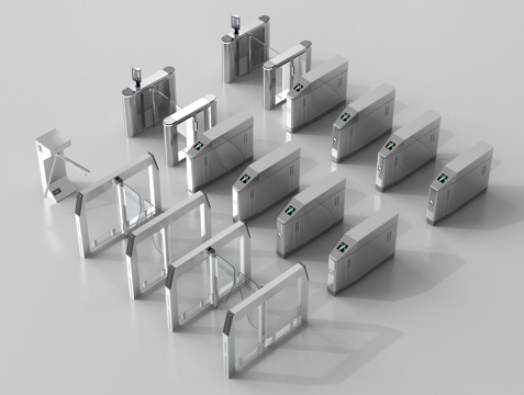  现代闸机 门禁机 闸门 感应门3d模型 