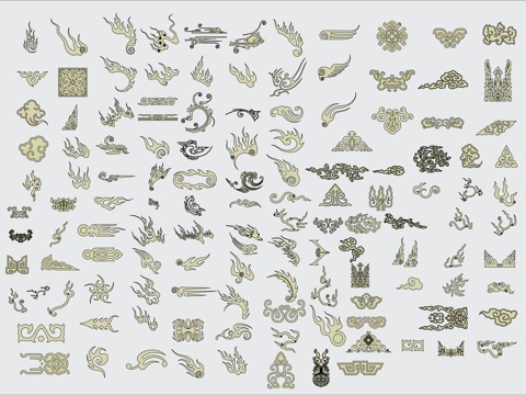 多种图案花纹CAD图块cad施工图