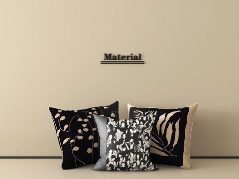 现代抱枕 布艺su模型