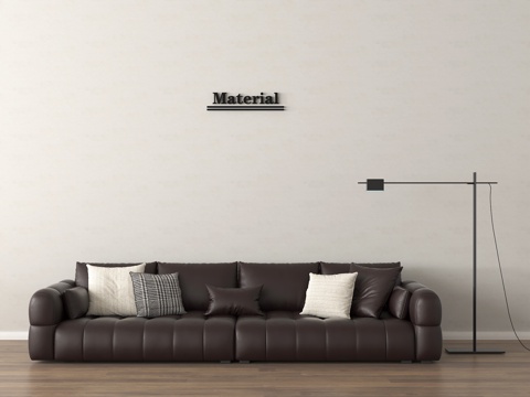 现代极简沙发 多人沙发 直排沙发 皮质沙发su模型