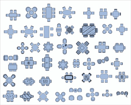 餐桌椅CAD图块cad施工图
