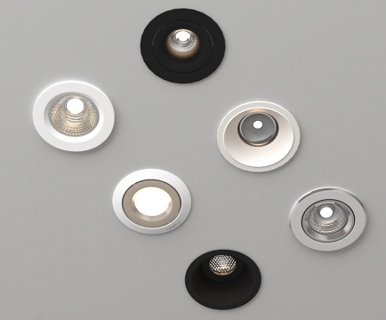 现代筒灯射灯 嵌入式筒灯su模型