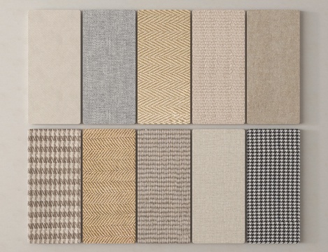 现代布料 墙布 护墙板su模型