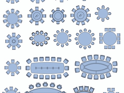 办公会议桌CAD图块cad施工图